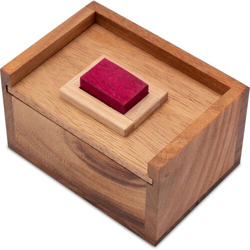 La Pierre Rouge - Puzzle 3D - Jeu de réflexion - Jeu d'énigmes - Jeu de Patience - Jeu de logique dans Un Coffret en Bois