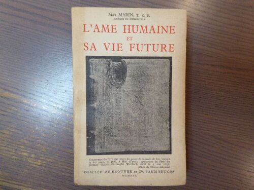 L'ame Humaine Et Sa Vie Future. Honoré D