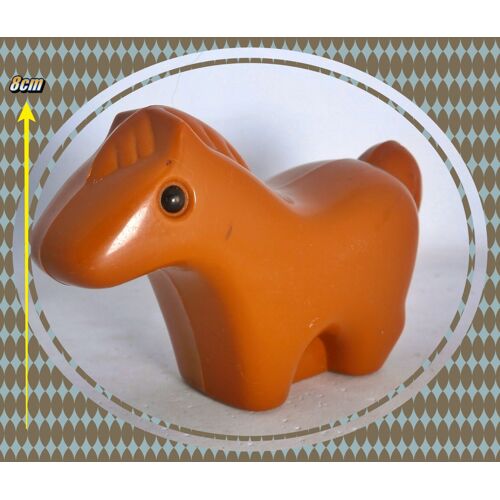 Pièce De Rechange - Jeu Blocs De Gaufres Ferme - Figurine Cheval Brun - Little Tikes 1989