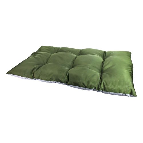 Matelas Bombé Pour Chien - Polyester - Tissus Oxford Vert - Gris 70 X 110 Cm