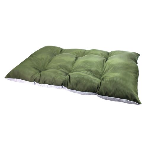 Matelas Bombé Pour Chien - Polyester - Tissus Oxford Vert - Gris 55 X 90 Cm