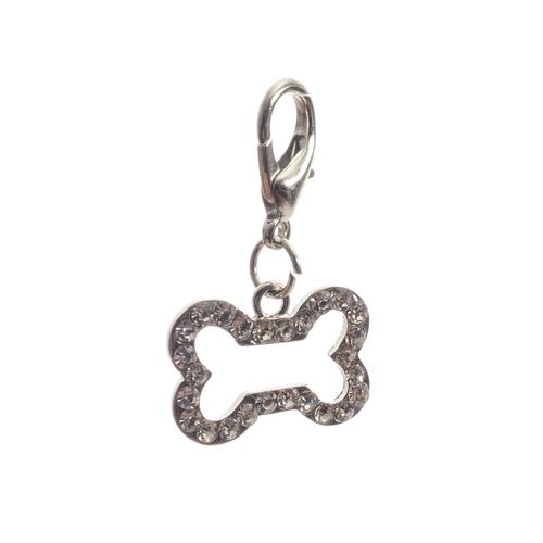 Médaillon Os Fin Ouvert - Strass - 4 X 2 Cm