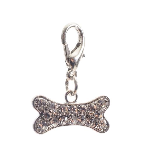 Médaillon Grand Os - Strass - 3.5 X 2.5 Cm