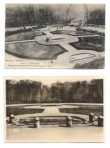 Lot De Deux Cartes Postale Foret De Compiègne Clairière De L'armistice 60 Oise