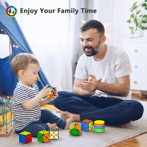 Irrégularités Speed Cube Magique Cube de Vitesse, Lisse Magic Cube pour et Utilisateurs Avancés, Festivals Cadeau pour Enfants Les Adolescents Adultes(Windmill Cube)