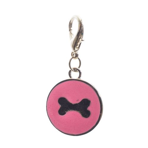 Médaillon Os Gravé Rose 5 X 2,5 Cm