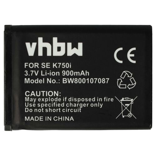 Vhbw 1x Batterie Remplacement Pour Sony-Ericsson Bst-37 Pour Téléphone Portable (900mah, 3,7v, Li-Ion)