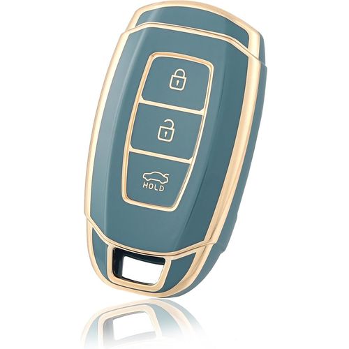 Etui Cles Coque De Clé Pour Hyundai Ix35 I10 I30 I30n Accent Santa Fe Tucson Verna Kona Ioniq Elantra Hybrid Protecteur Clé Voiture Couverture Clé Accessoire Voiture Clé À Télécommande