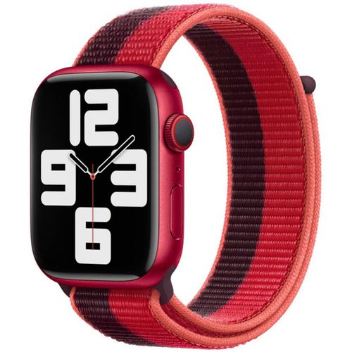 Apple - (PRODUCT) RED - boucle pour montre intelligente - taille Regular - rouge - pour Watch Hermès Series 7, Hermès Series 9, SE 3, Series 10, Series 11, Series 8, Series 9