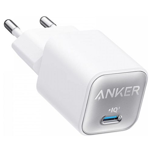 Anker 511 Charger (Nano 3) blanc - Chargeur USB-C 30W, USB-C GaN 30 W - PIQ 3.0 PPS - Compatible avec iPhone 15/15 Pro/15 Pro Max/14 Pro/14 Pro Max, Galaxy, Pixel 4/3, iPad (sans câble de chargement)