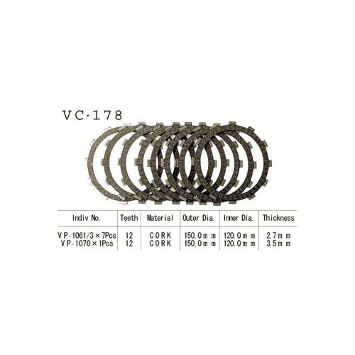 Kit Disques Dembrayage Garnis Cb650 C 1980/1981