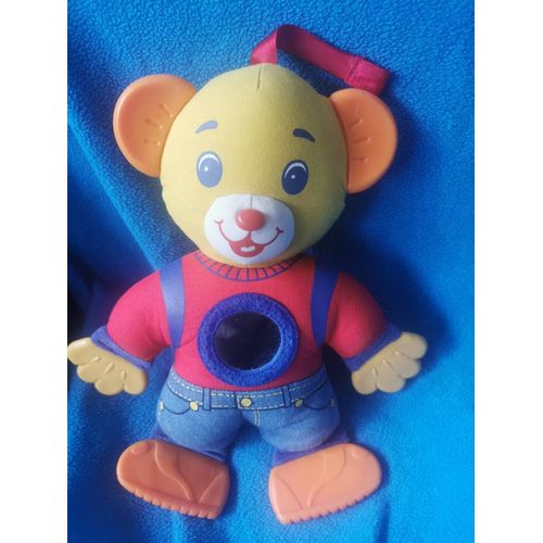 Doudou Peluche Ours Eveil Miroir Plastique Dentition Sac À Dos Chicco Vintage