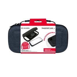 Pochette De Protection Large Pour Nintendo Switch Permet Le Rangement De La Console Et De 2 Joy-Con Attachés Ainsi Que Des Câbles - Couleur : Gris Chiné