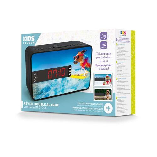 "Réveil double alarme - Affichage LED Réveil via 3 Buzzers Fonction Sleep, Snooze
