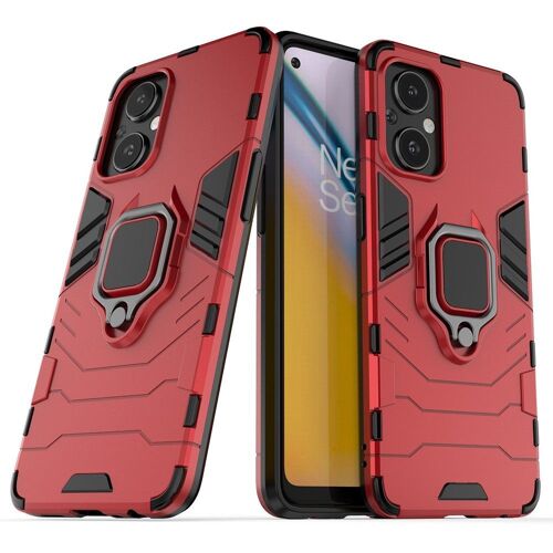 Coque pour Oppo Reno 8 Lite 5G / OnePlus Nord N20 5G - housse etui rigide anti choc + film ecran - ROUGE