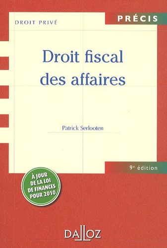 Droit Fiscal Des Affaires - Précis Dalloz 9e Édition