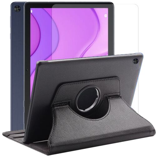 Etui Rotatif En Simili Cuir + Verre Trempé Pour Huawei Matepad T10s 10.1" - Noir -Visiodirect-