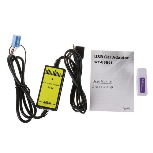 Adaptateur et changeur de CD pour Interface Audio ar MP3, câble de données USB Mini 8 broches pour VW Skoda
