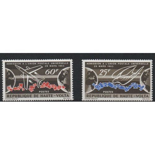Haute-Volta Timbre Admission À L' Upu