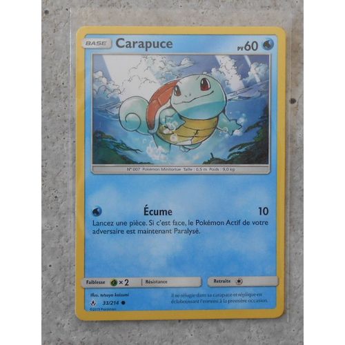 Carapuce 33/214 - Sl10 - Alliance Infaillible - Vf