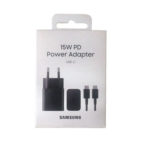 Chargeur USB C Rapide 15 W (15W) Adaptateur Secteur + Câble pour Samsung Galaxy - Noir - [MIYI®]
