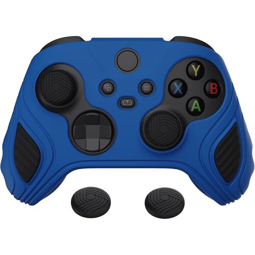 Coque Protection pour Xbox Series X/S Manette Accessoires Protège,Housse avec Capuchon Joystick pour Xbox Core Controller Cover Silicone Skin-Bleu&Noir,Édition Scorpion