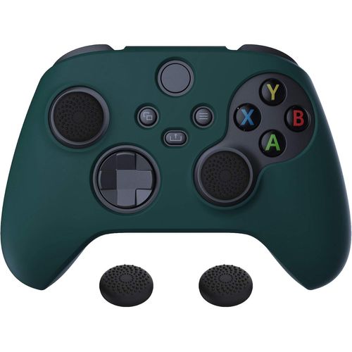 Coque pour Xbox Series X S Manette Protection Accessoires,Housse Silicone avec Capuchon Joystick,Cover Skin pour Xbox Series X S Controller Grip-Vert,Pure Série