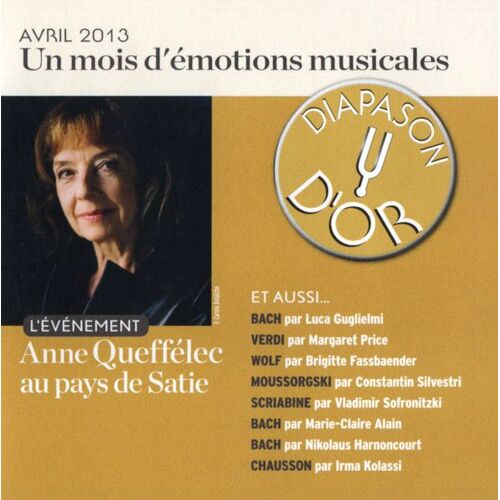 Cd Diapason D'or Avril 2013. Anne Queffelec Au Pays De Satie.