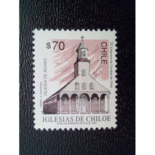 Timbre Chili Yt 1152 Eglise D'achao 1993 ( 080512 )