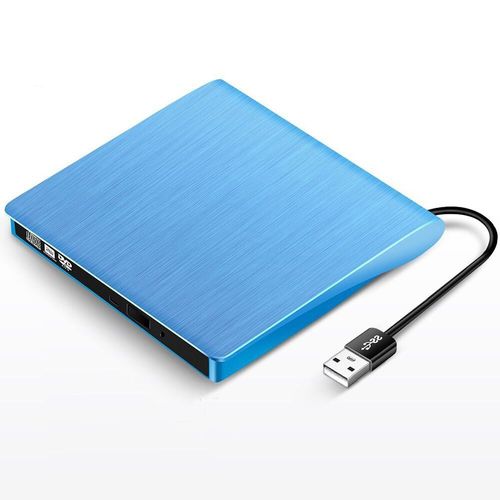 Lecteur CD externe USB 3.0,lecteur DVD portable mince,transfert de données haute vitesse - Type Bule