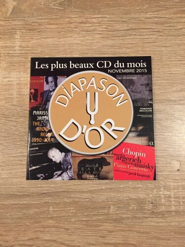 Cd Diapason D'or Novembre 2015.