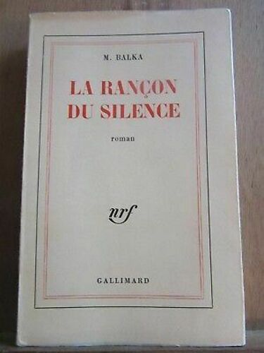 M Balka La Rançon Du Silence