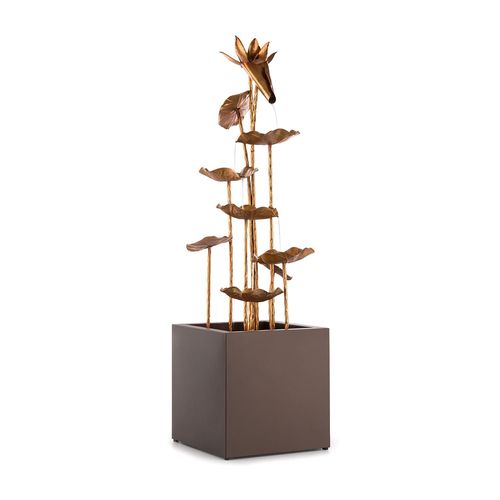 Blumfeldt Golden Orchid Fontaine Décorative De Jardin Pompe 5w Ipx8 Aspect Laito