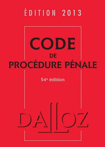 Code De Procédure Pénale 2013
