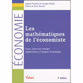 Les Mathématiques De L'économiste - Cours, Exercices Corrigés, Applications À L'analyse Économique