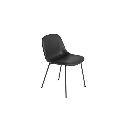 Muuto - Chaise Fiber Side - Cadre tubulaire - Noir - Structure noire - Noir