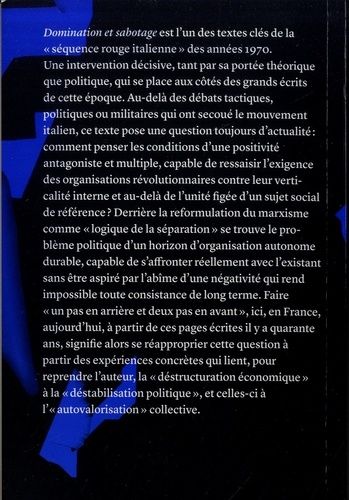 Domination Et Sabotage - Sur La Méthode Marxiste De Transformation Sociale