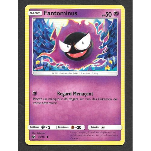 Carte Pokémon Fantominus 36/111 - Invasion Carmin (Fr)