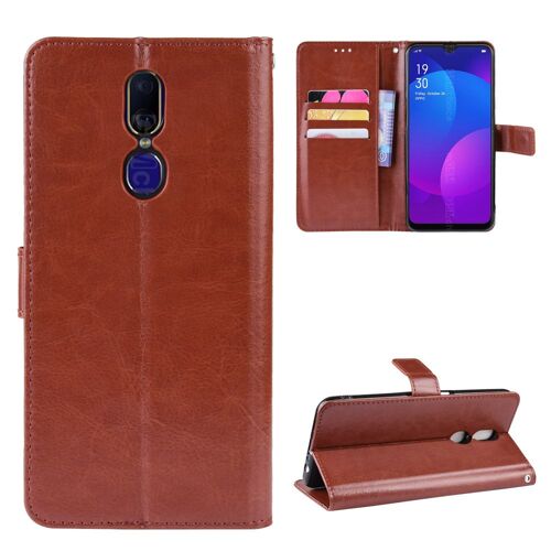 Coque Oppo F11,Etui pour Oppo F11,Coque en cuir pour Oppo F11,Etui Portefeuille 3 Emplacements Pour Cartes,1 Money Pocket,Convient a Coque la Oppo F11,Marron