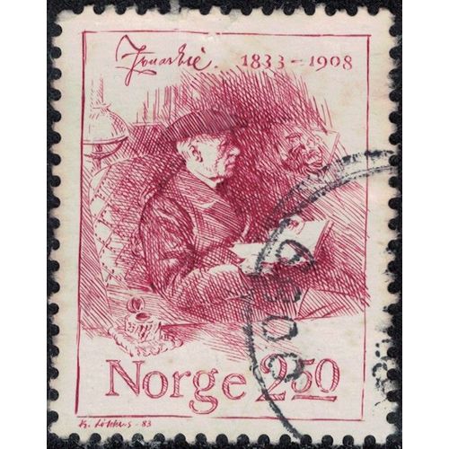 Norvège 1983 Oblitéré Used Jonas Lie Romancier Poète Dramaturge Y&t No 846 Su