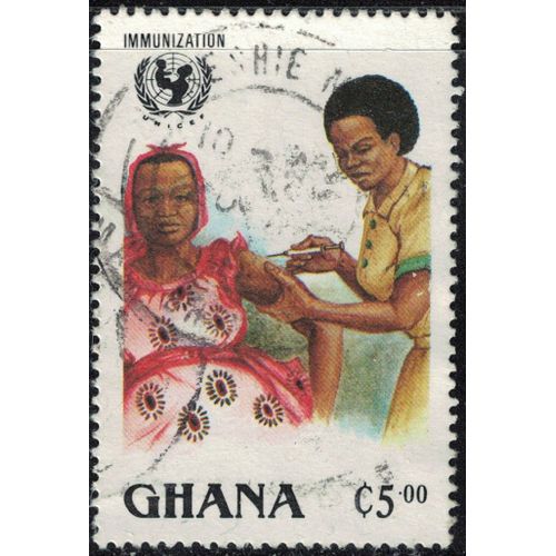 Ghana 1988 Oblitéré Used Vaccination Infirmière Immunisant Une Femme Y&t Gh 948 Su