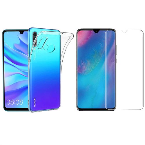 Pack Etui Transparent Pour Huawei P30 Lite Coque Gel De Protection Transparente En Tpu Invisible Smartphone 2019 Et Protection Écran Vitre Classique - Accessoires Pochette Xeptio Case