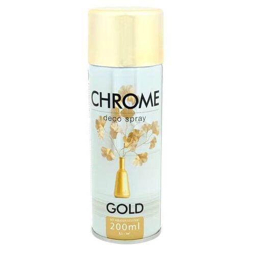 FIETS-O-FIT GOLD CHROME DECO SPRAY PAINT 8710259020187 PEINTURE AEROSOL DECORATION NOEL SAPIN 200 ML ART NON ABRASIF MAISON MEUBLE BOMBE COMASOUND KARTEL CSK ONLINE