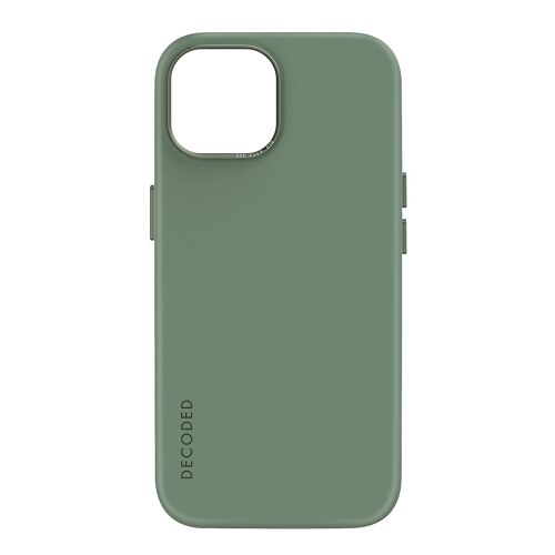 Coque MagSafe pour iPhone 15 Plus Silicone Vert Mat Décodée
