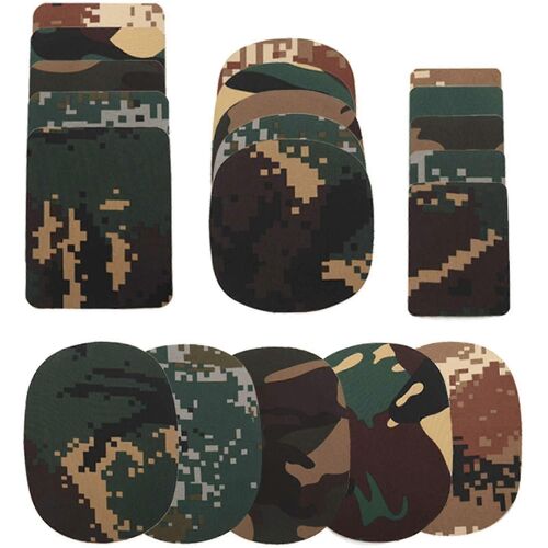 20 Pcs Camo Iron On Patches Pour Vestes Jeans, Kit De Réparation De Vêtements, Patchs De Coude De Vêtements Pour Trous