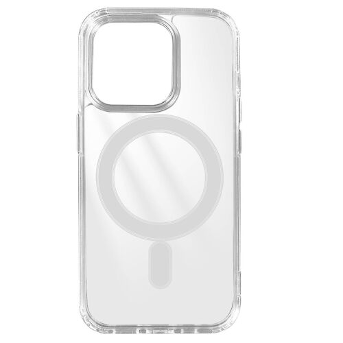 Coque MagSafe pour iPhone 15 Pro, Hard, Crystal Mag Series, Transparent