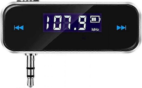3,5 mm émetteur FM LCD Diaplay in-car Music Audio émetteur sans fil pour téléphones mobiles de voiture MP3 MP4 lecteur tablette, noir