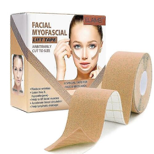 Bande De Kinésiologie Pour Visage V Ligne Cou Yeux Levage Rides Remover Autocollant Ruban Facial Soins De La Peau Outil Bandage Élastique 72x28x72mm