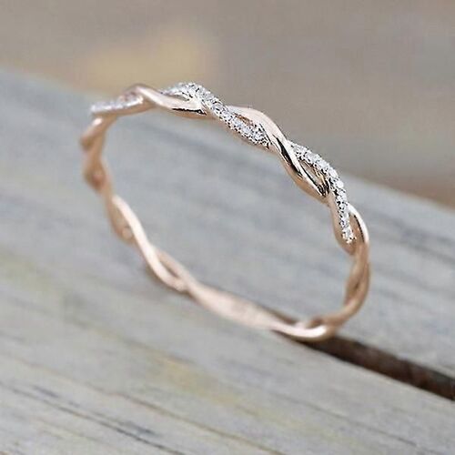 Délicate Bague D¿Éternité Twining Vine Infinity [Or Rose]
