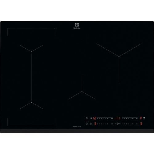 Electrolux EIV734 - Table de cuisson à induction - 4 plaques de cuisson - Niche - largeur : 68 cm - profondeur : 49 cm - noir - avec avant biseauté